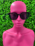 Black Soft Cat-Eye Sunglasses