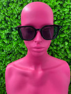 Black Soft Cat-Eye Sunglasses