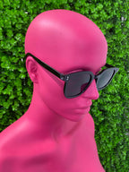 Black Soft Cat-Eye Sunglasses