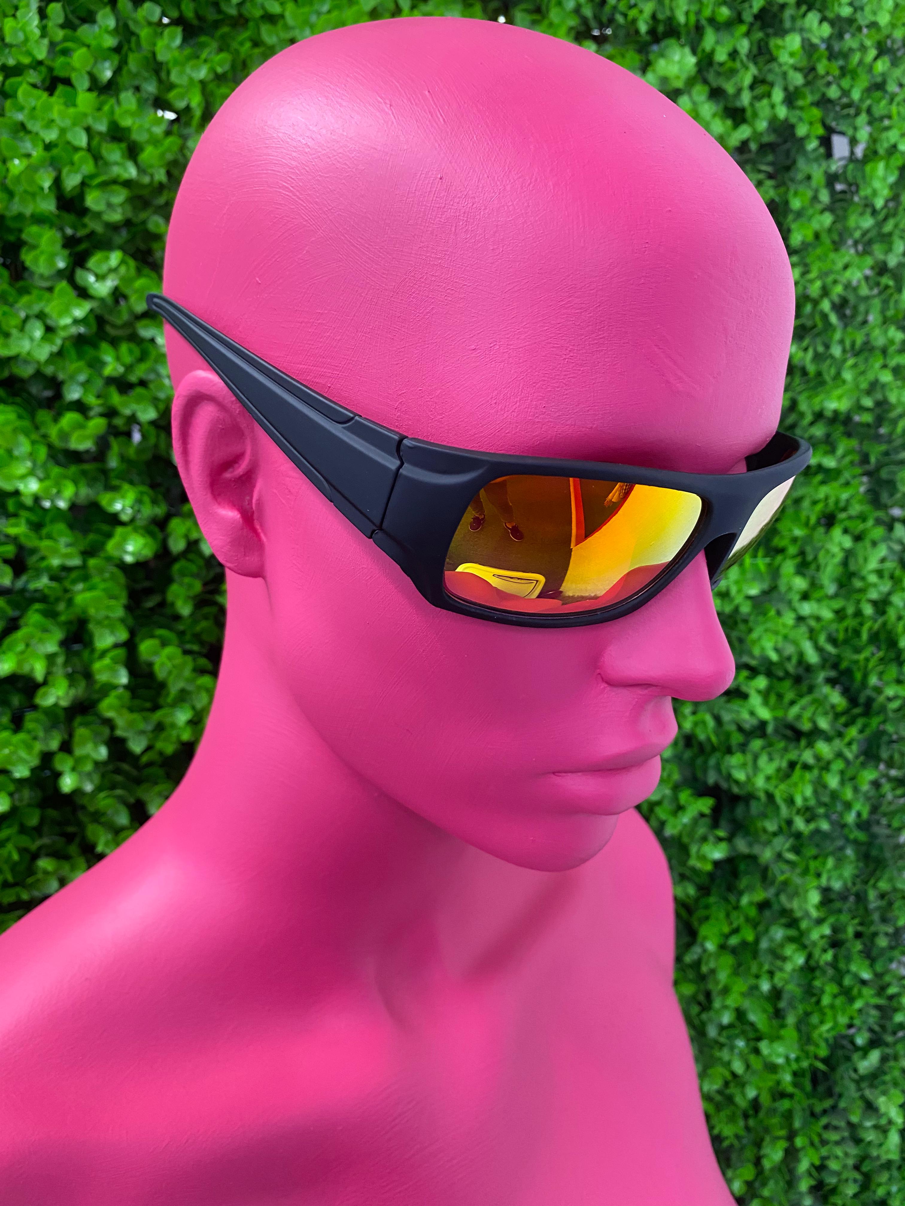 Sport Wrap Mirror Sunglasses
