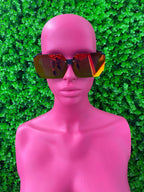 Bronze Mirrored Shield Sunglasses