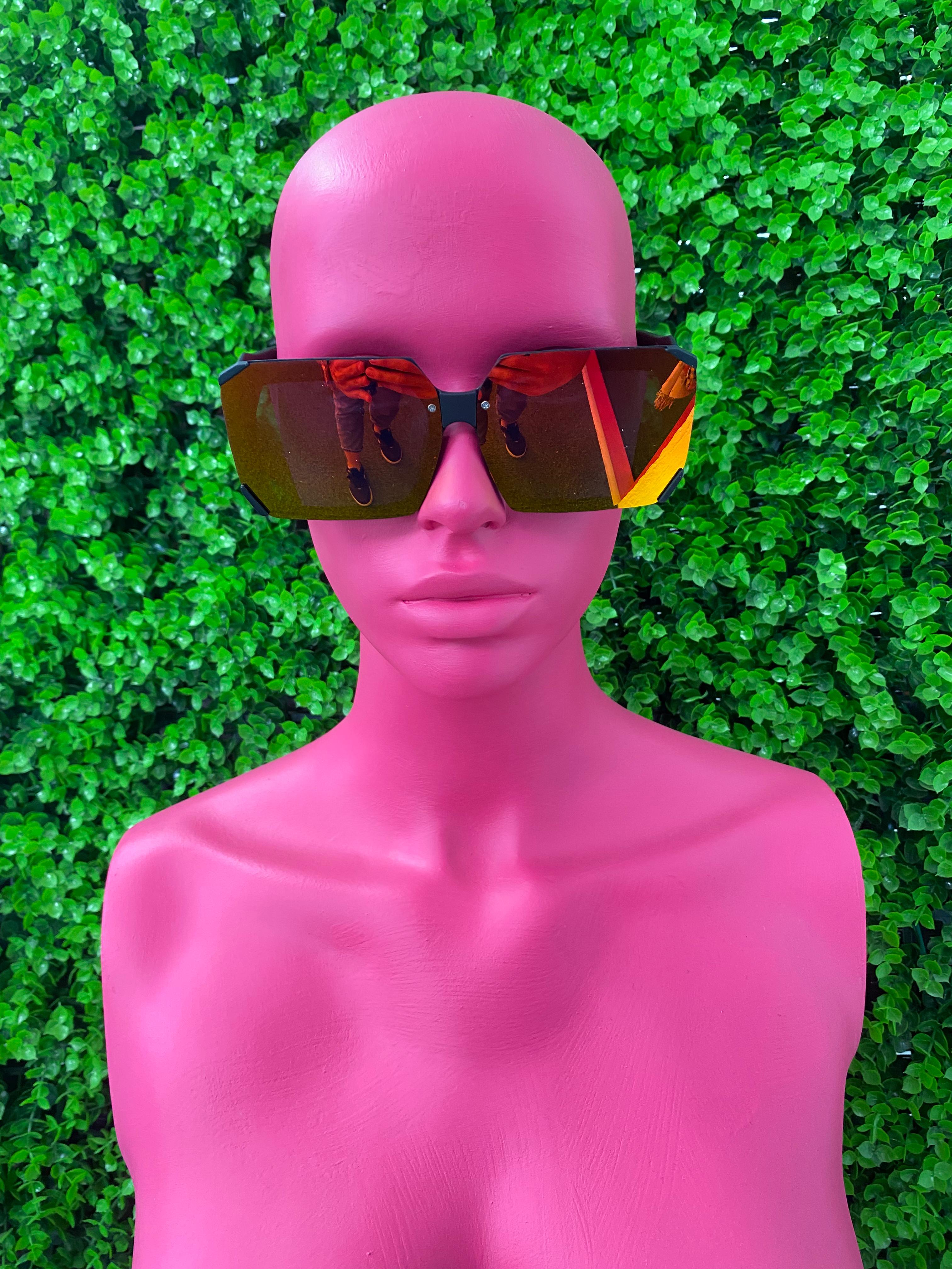 Bronze Mirrored Shield Sunglasses