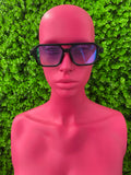 Black Square Shield Sunglasses