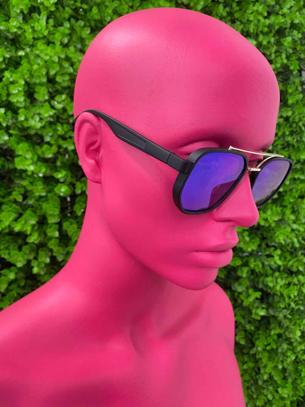 Blue Mirror Butterfly Sunglasses