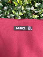 Burgundy Jewel Detail Wrap Mini Skirt