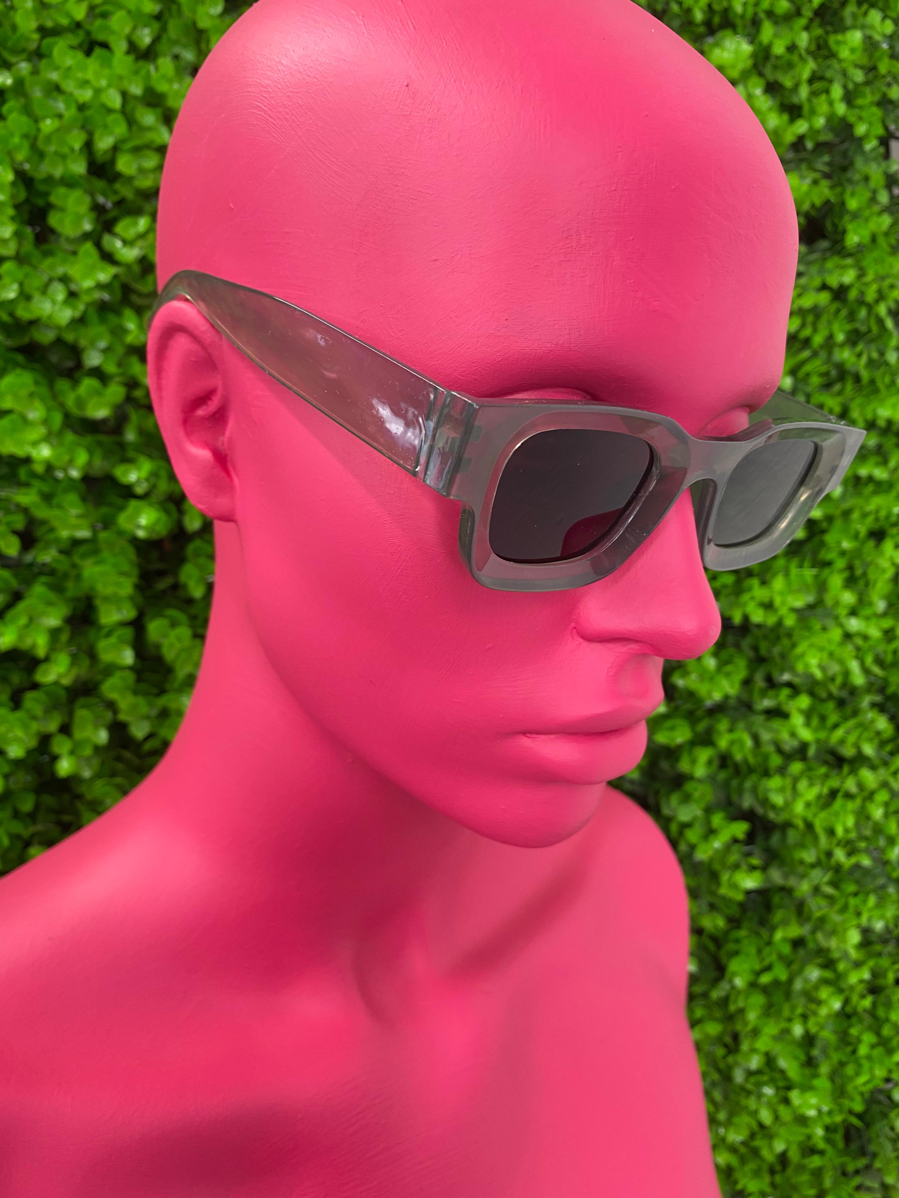 Smoke Translucent Cat-Eye Sunglasses