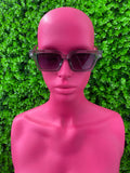 Smoke Angular Cat-Eye Sunglasses