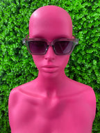 Smoke Angular Cat-Eye Sunglasses