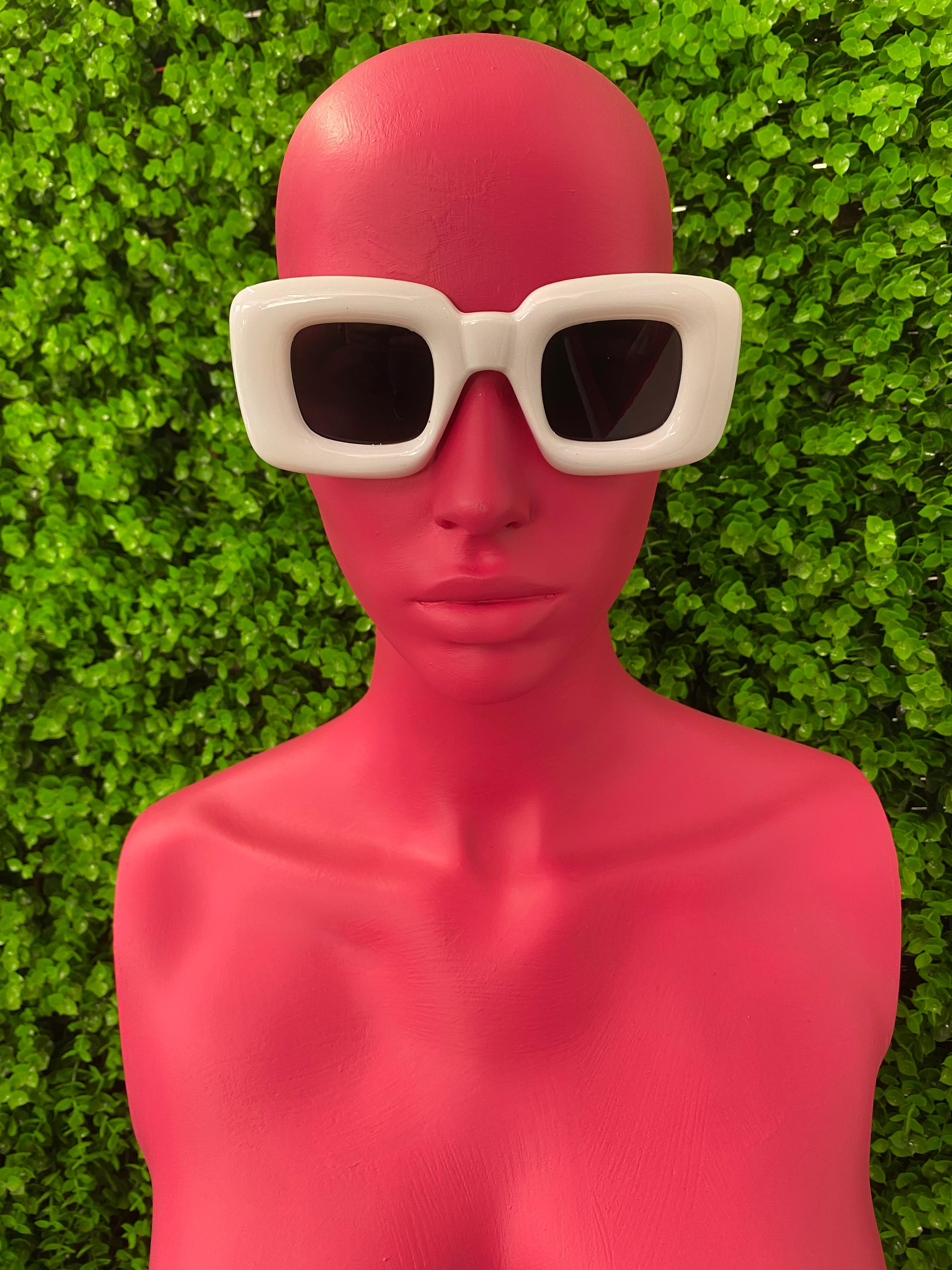 Ivory Chunky Square Sunglasses