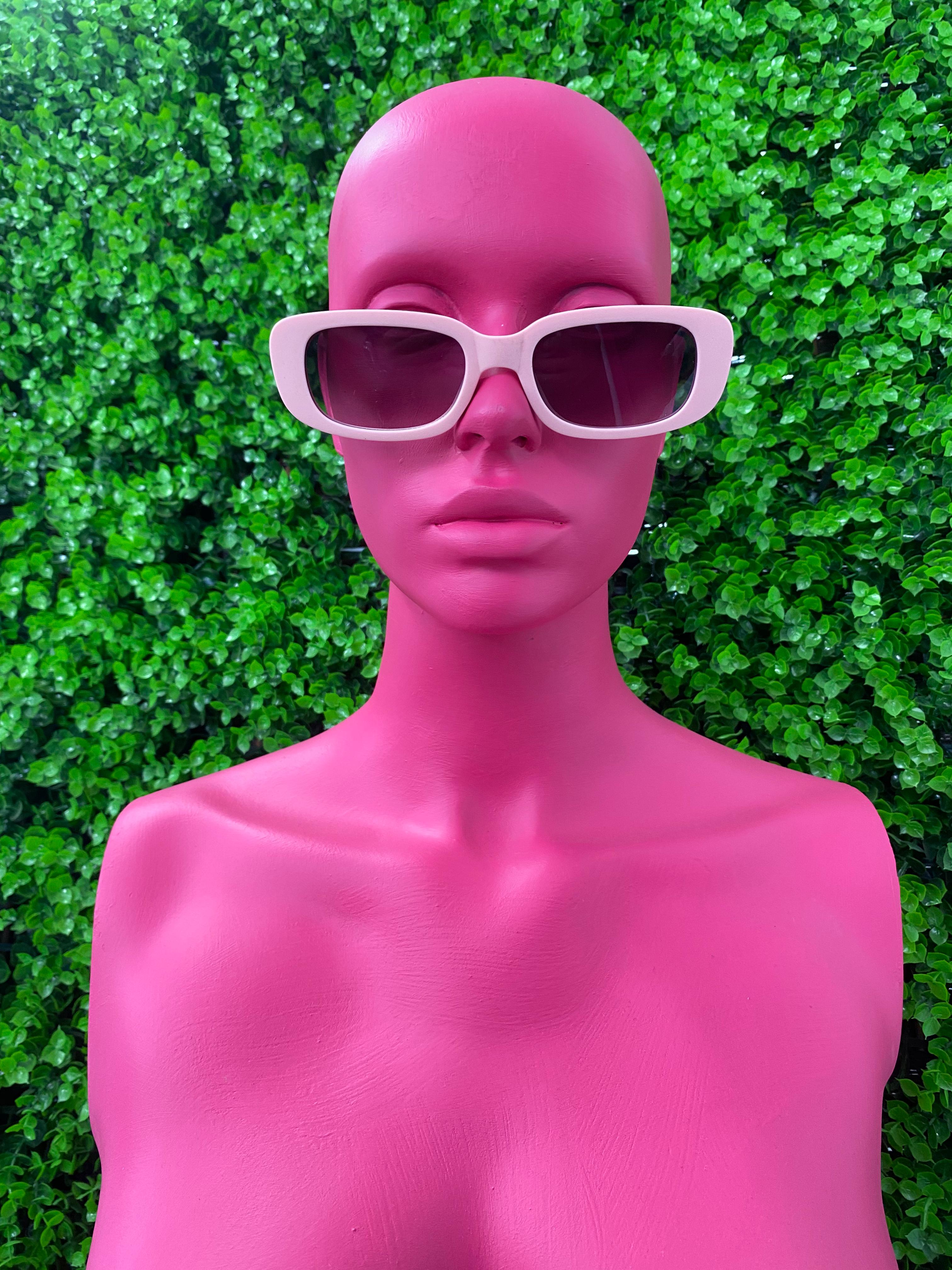 Lilac Sport Rectangle Sunglasses