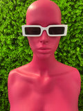 White Rectangle Sunglasses
