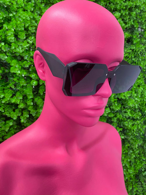 Black Oversized Square Sunglasses