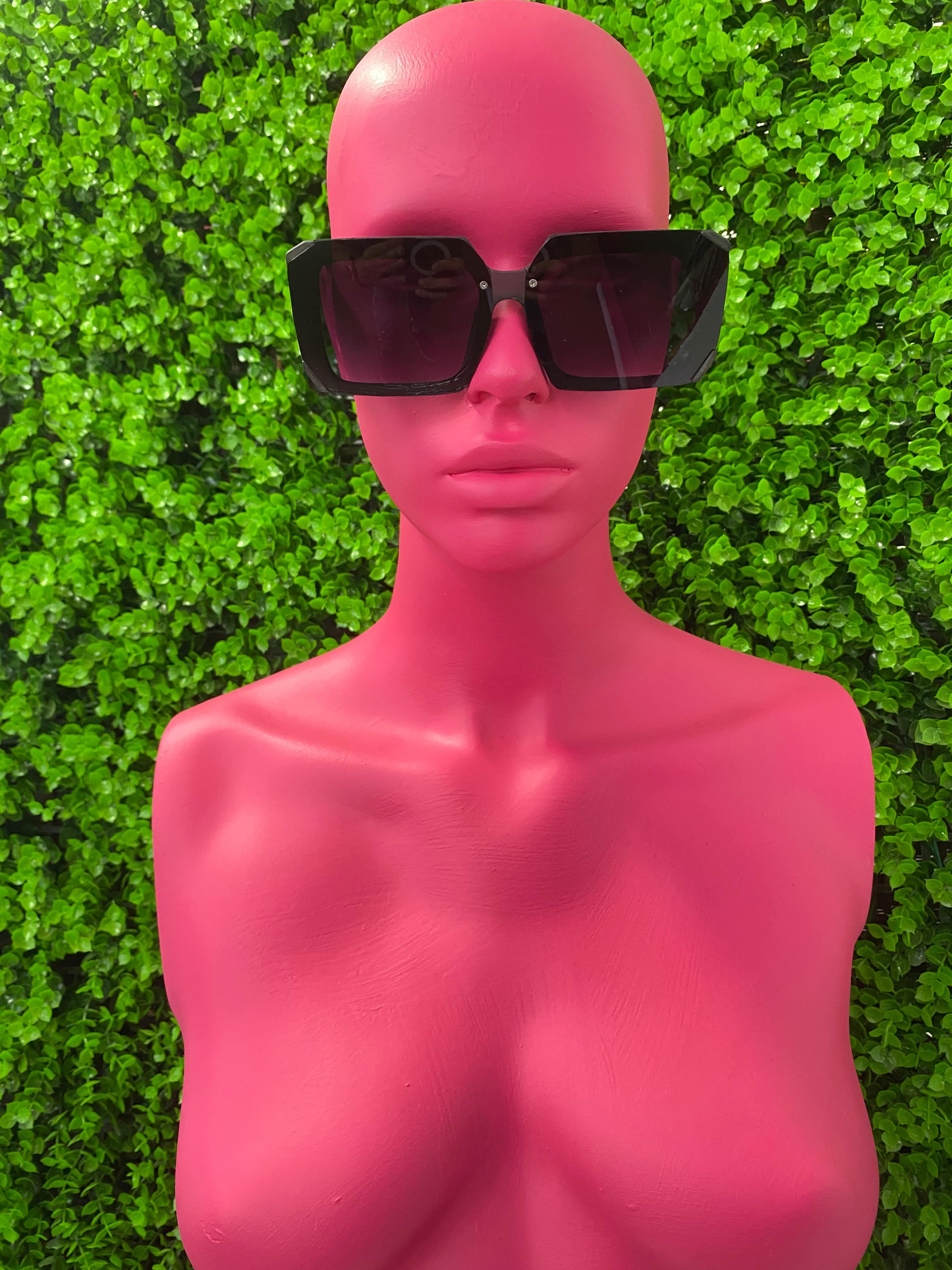 Black Oversized Square Sunglasses
