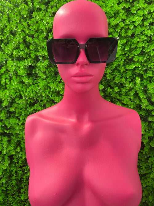 Black Oversized Square Sunglasses