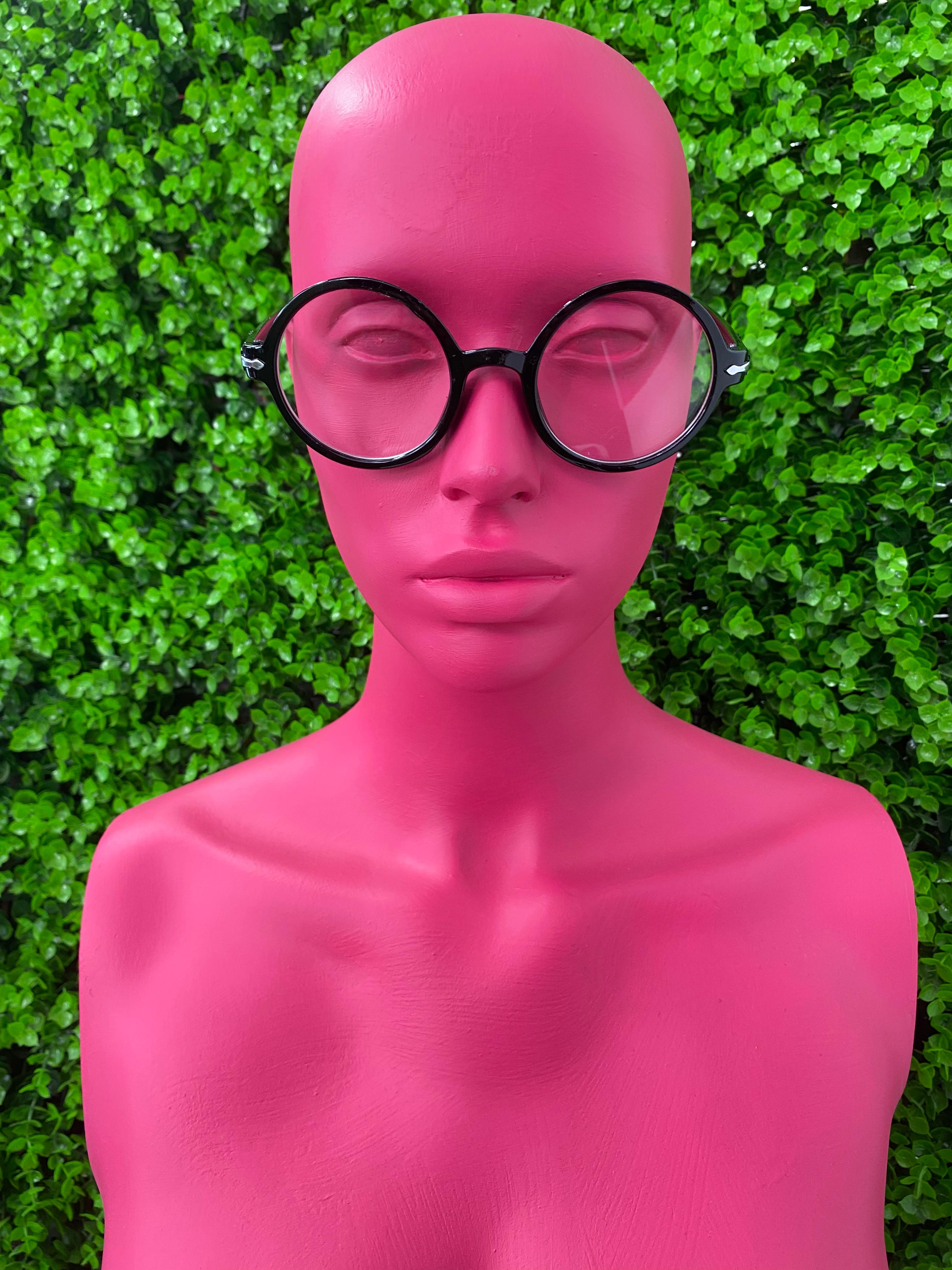 Black Round Statement Sunglasses