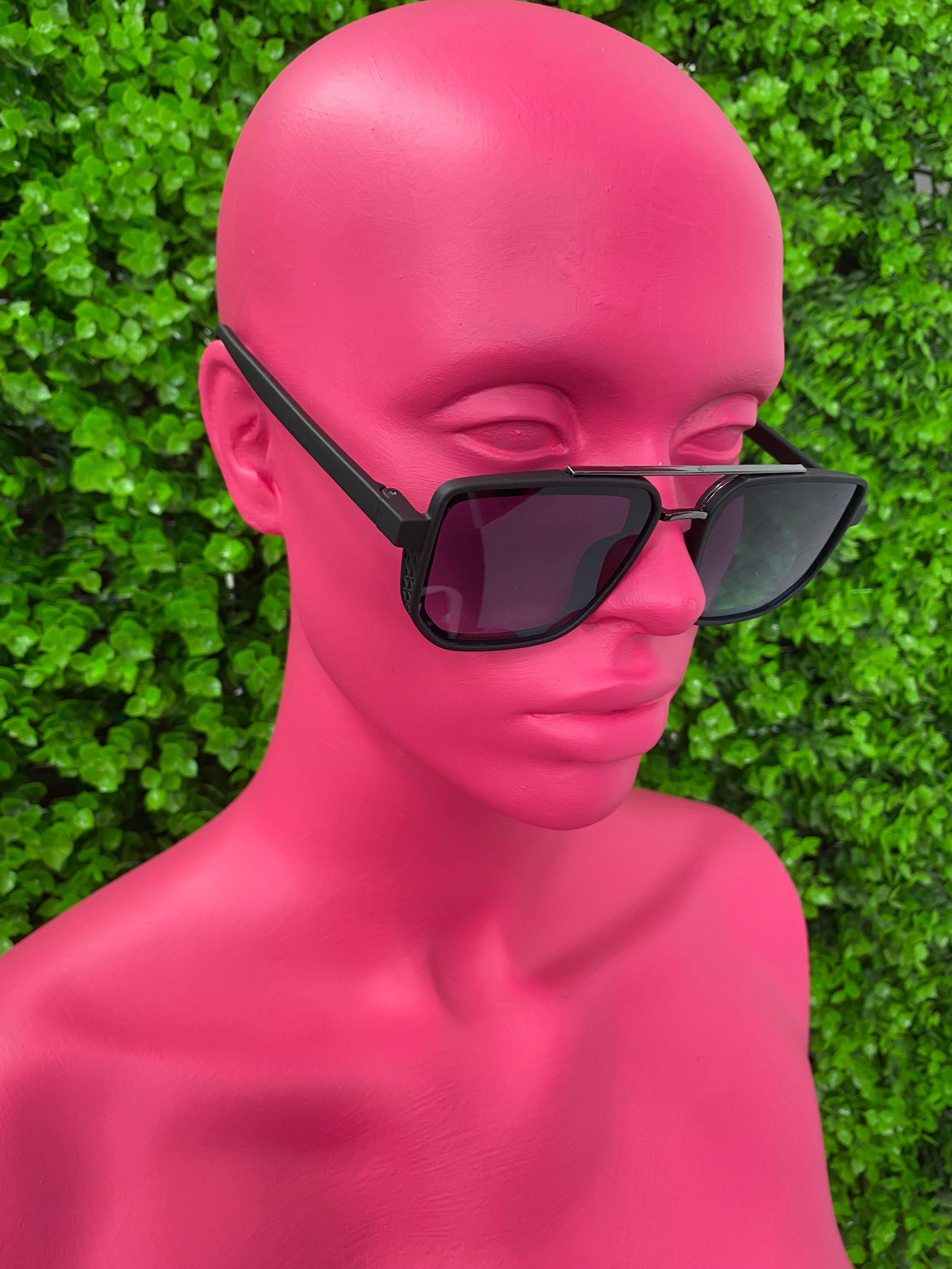 Black Rounded Square Sunglasses