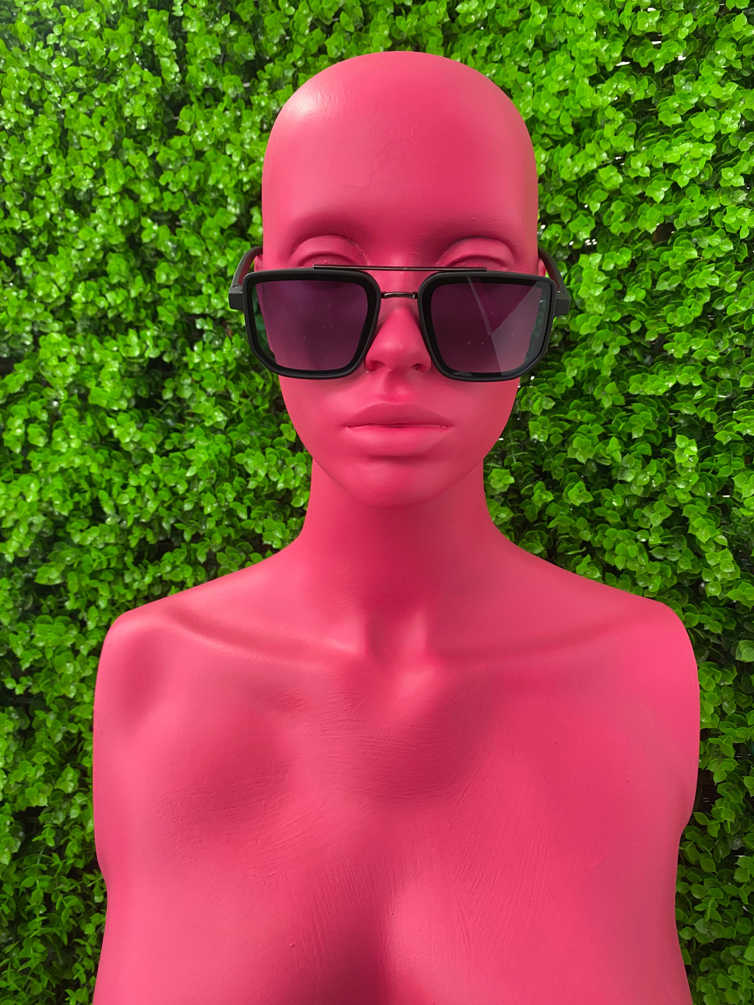 Black Rounded Square Sunglasses