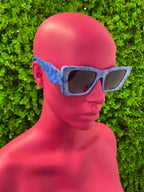 Blue Cat-Eye Sunglasses