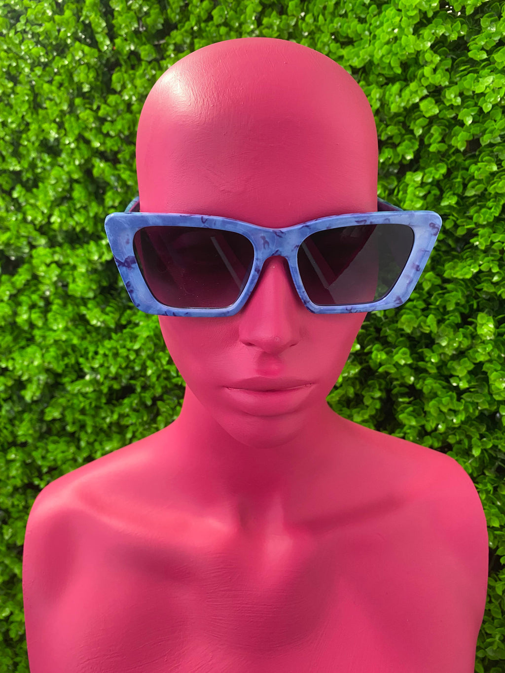 Blue Cat-Eye Sunglasses
