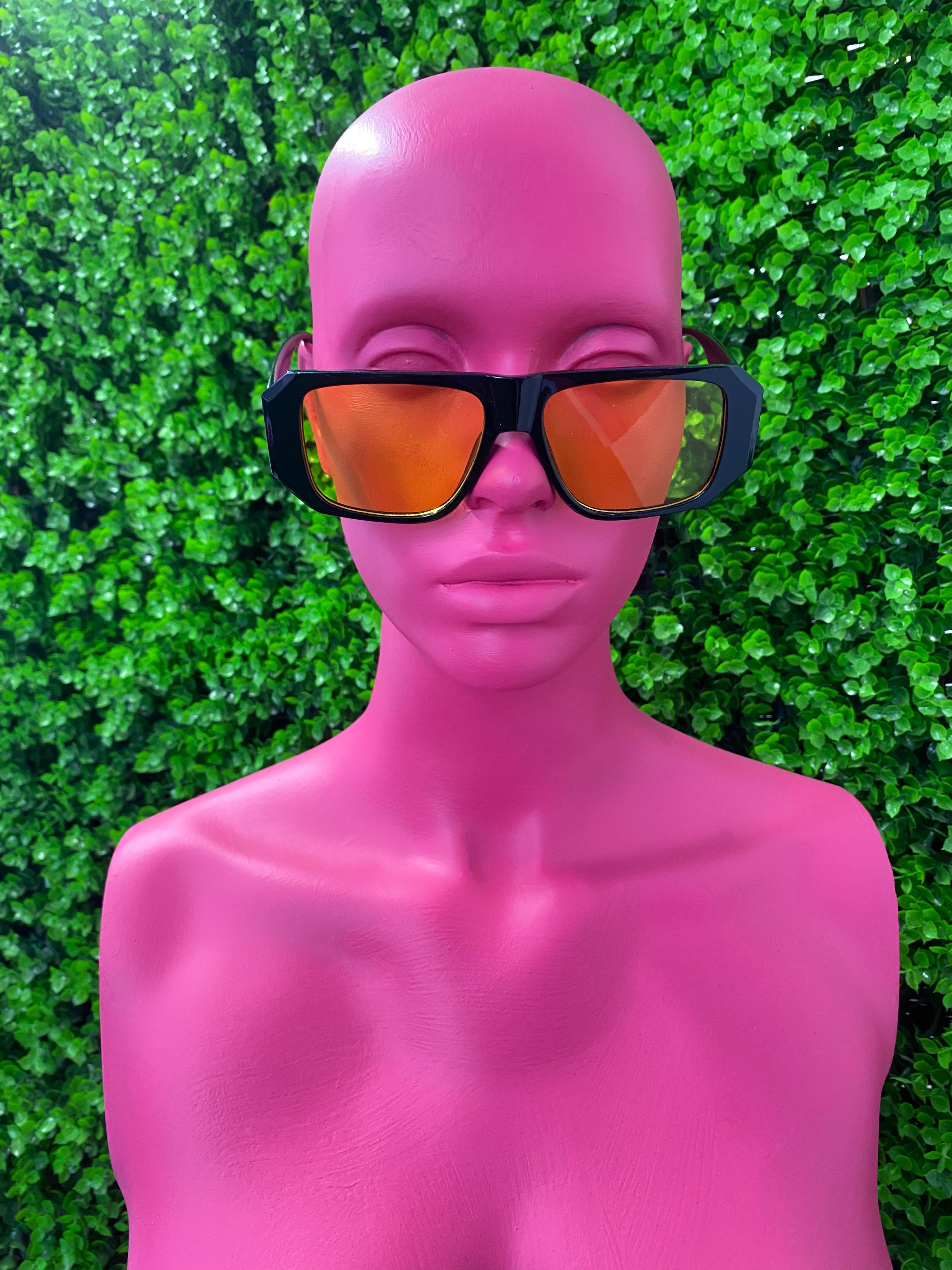 Orange Aviator Sunglasses