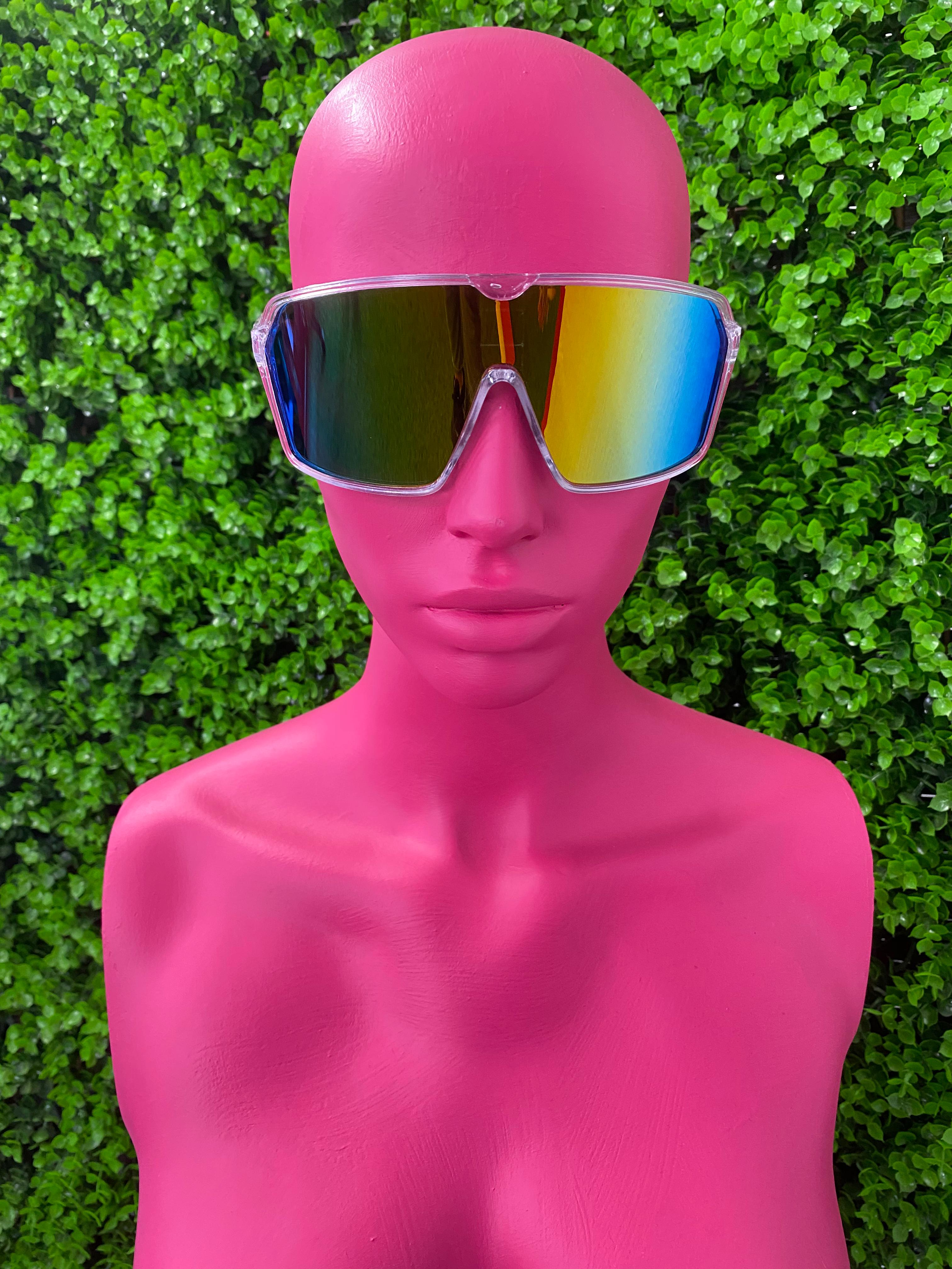 Rainbow Shield Visor Sunglasses
