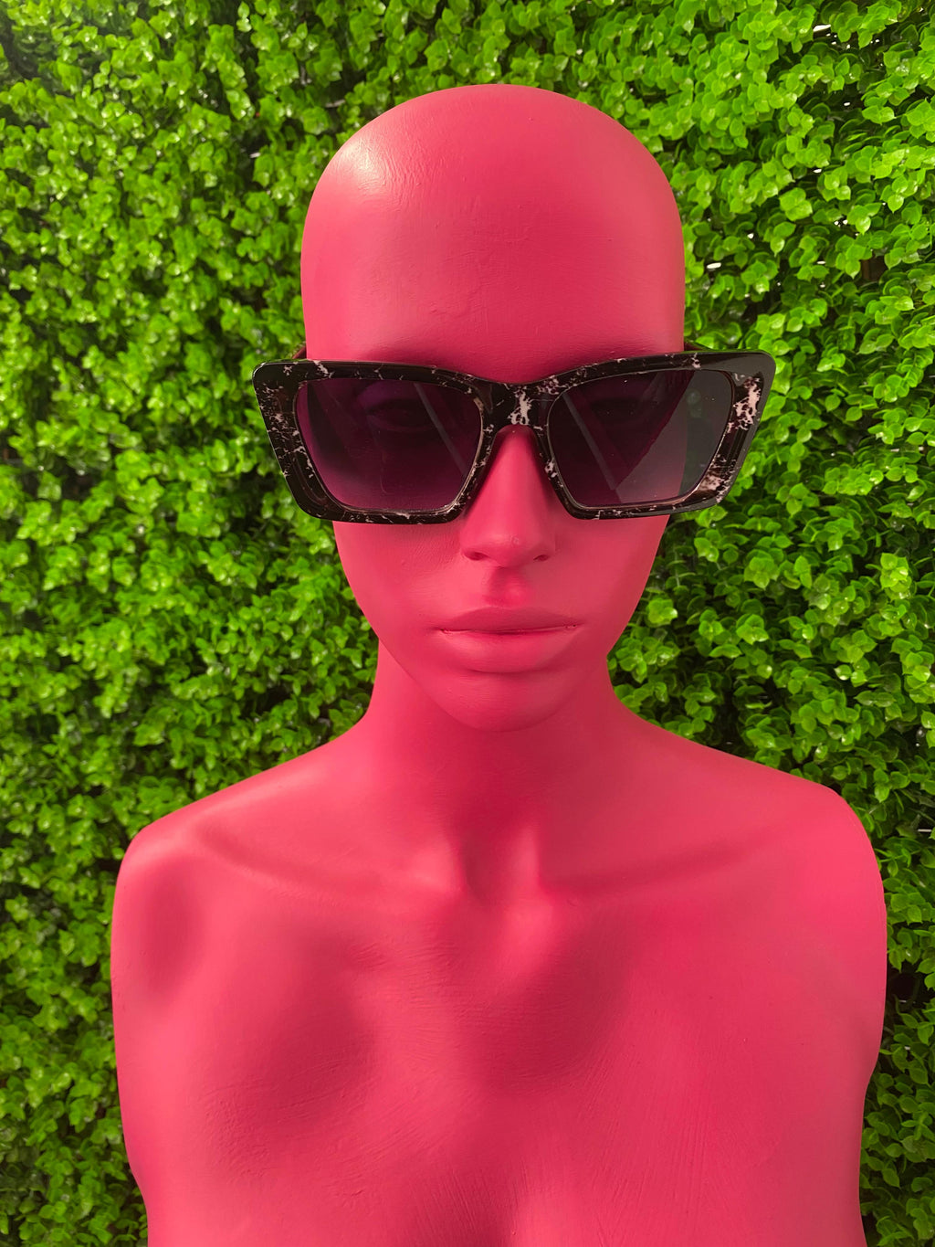 Black Embellished Cat-Eye Sunglasses