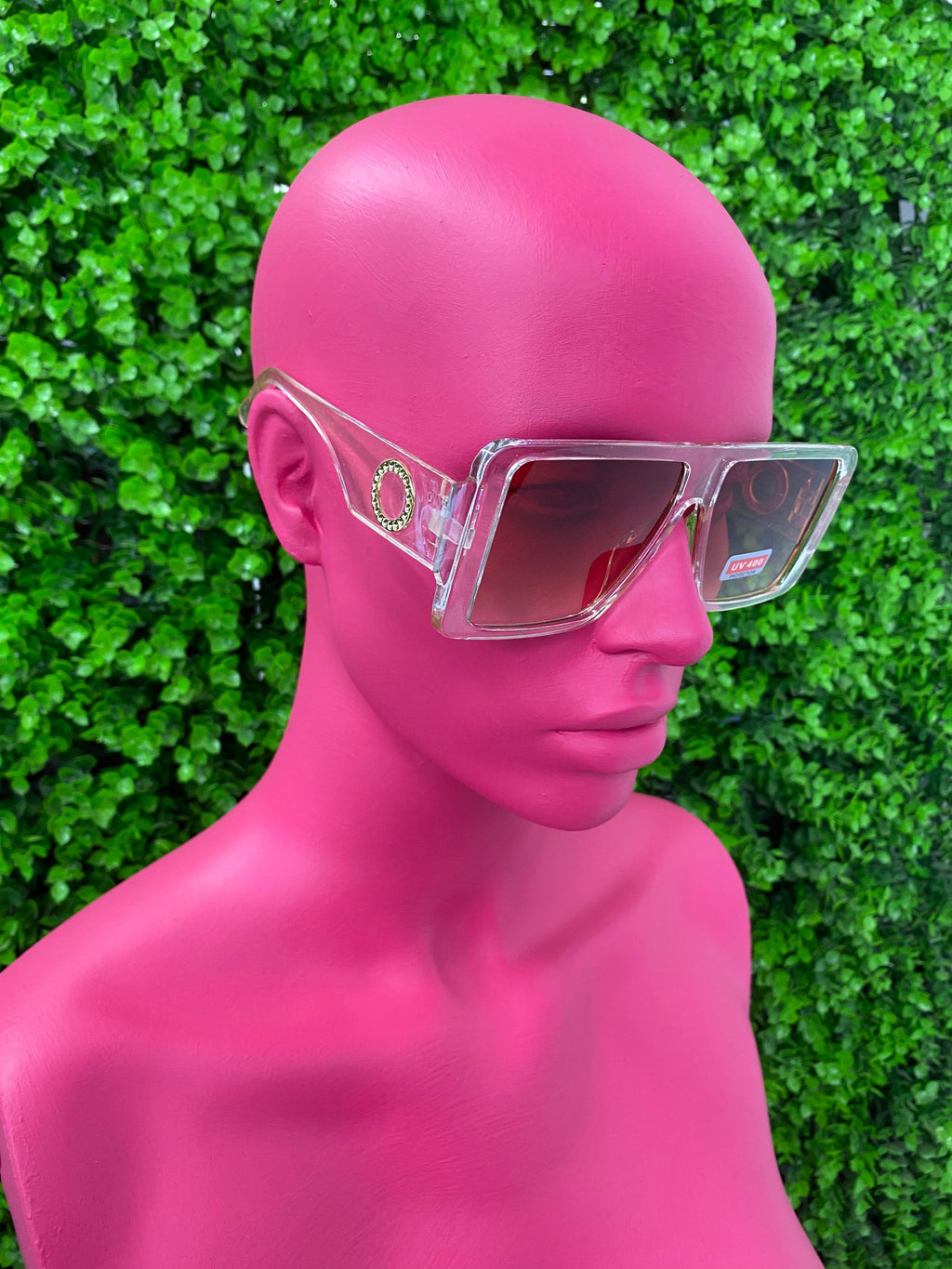 Clear Oversized Shield Sunglasses