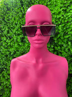 Black Angular Cat-Eye Sunglasses