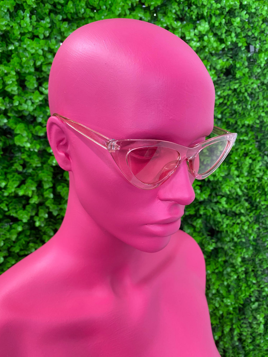 Transparent Blush Cat-Eye Sunglasses