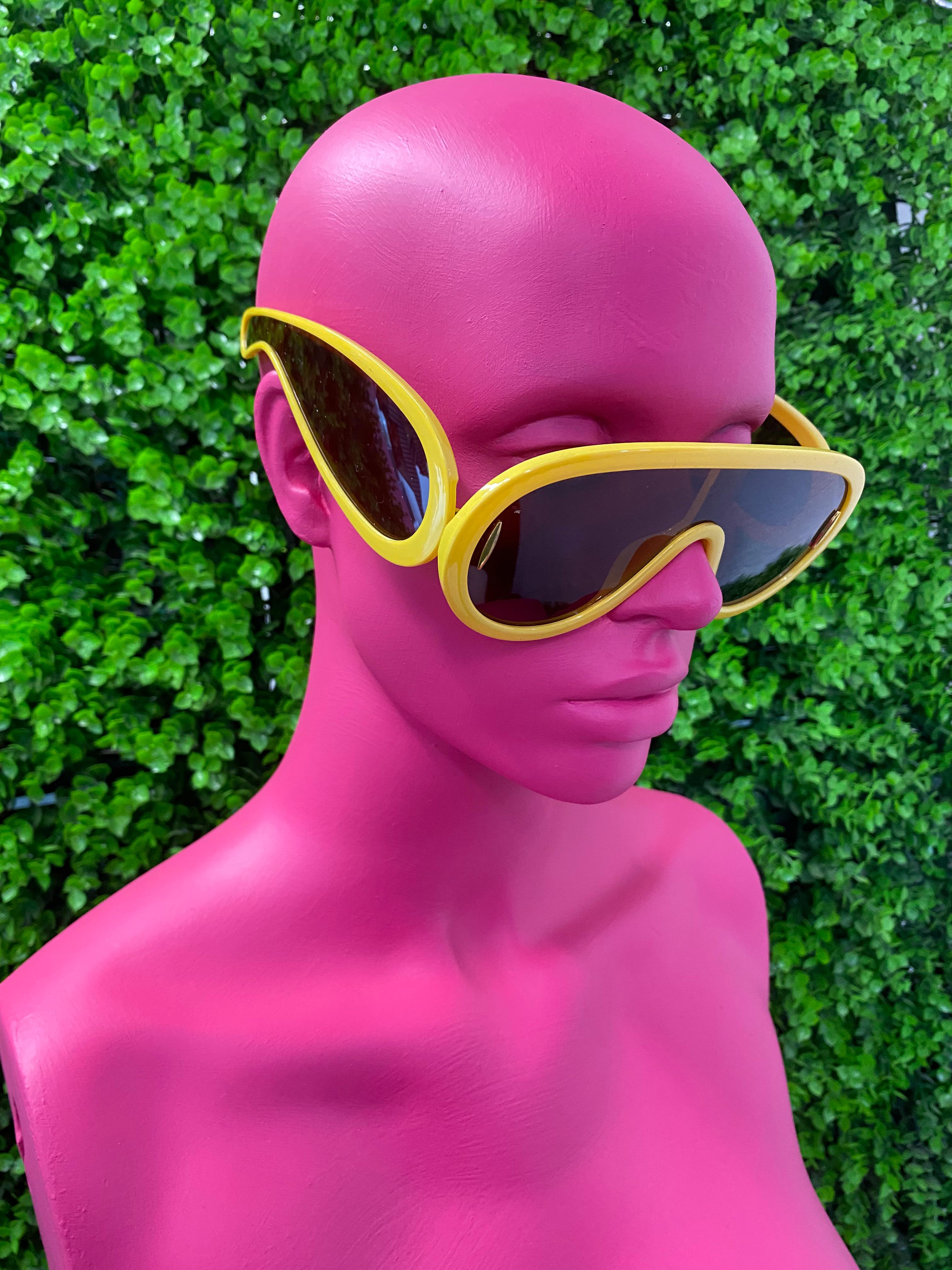 Yellow Sport Goggle Sunglasses
