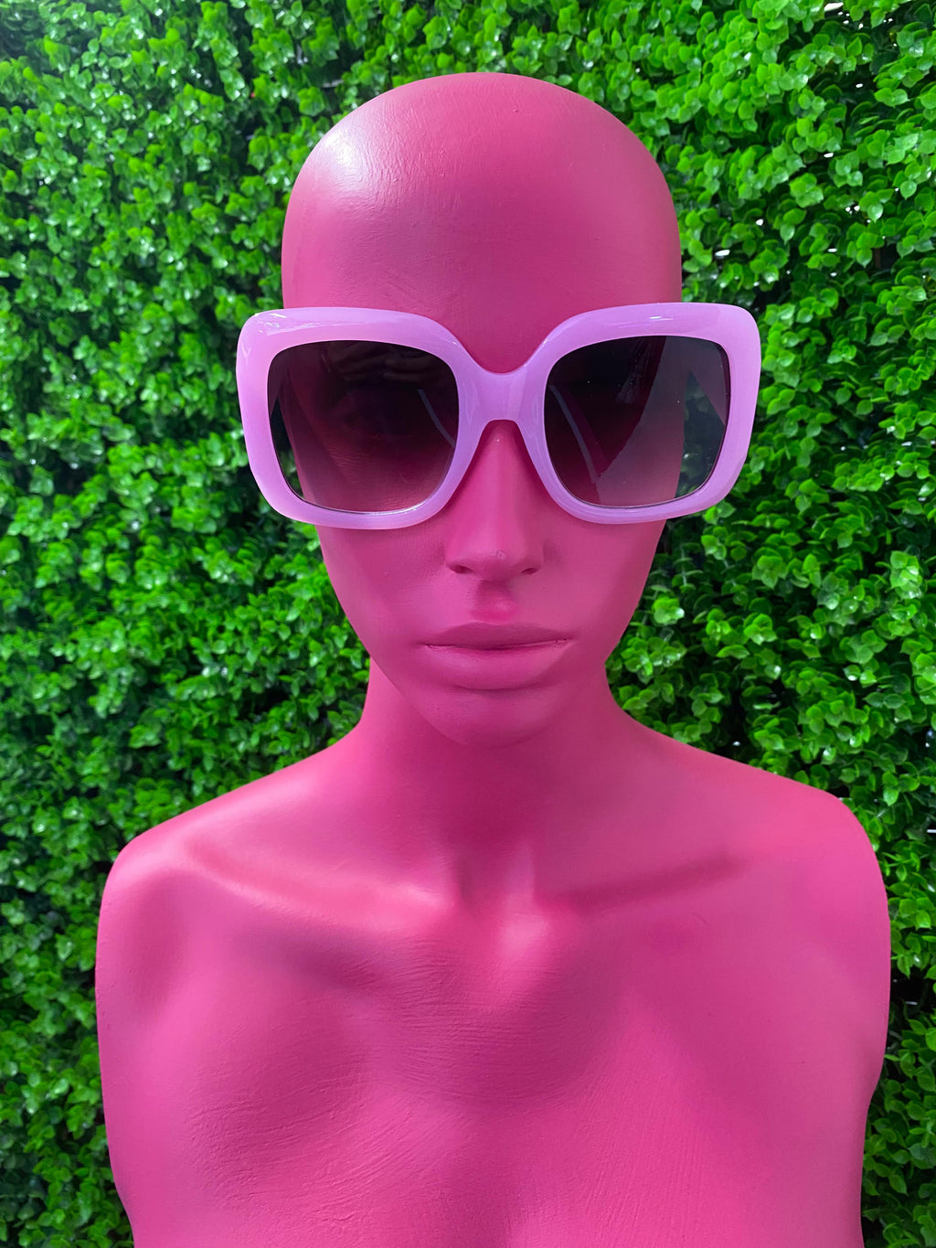 Pink Oversized Square Sunglasses