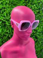 Pink Oversized Square Sunglasses
