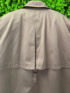 Khaki Double-Breasted Trench Coat with Pockets