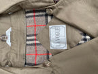 Khaki Double-Breasted Trench Coat with Pockets