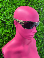 Black Mirrored Shield Sunglasses