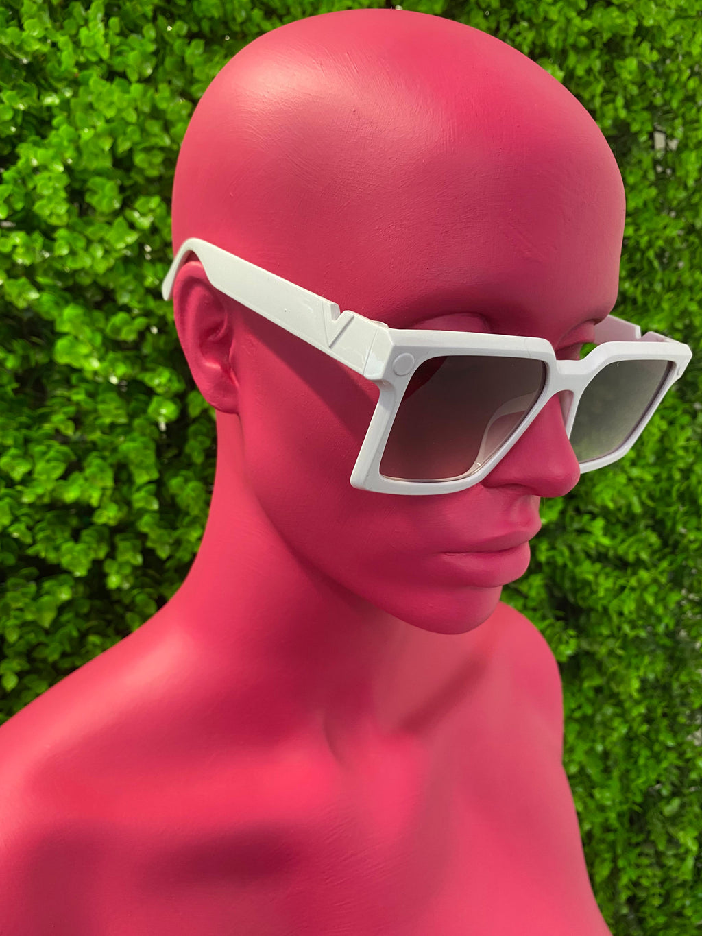 White Chunky Square Sunglasses
