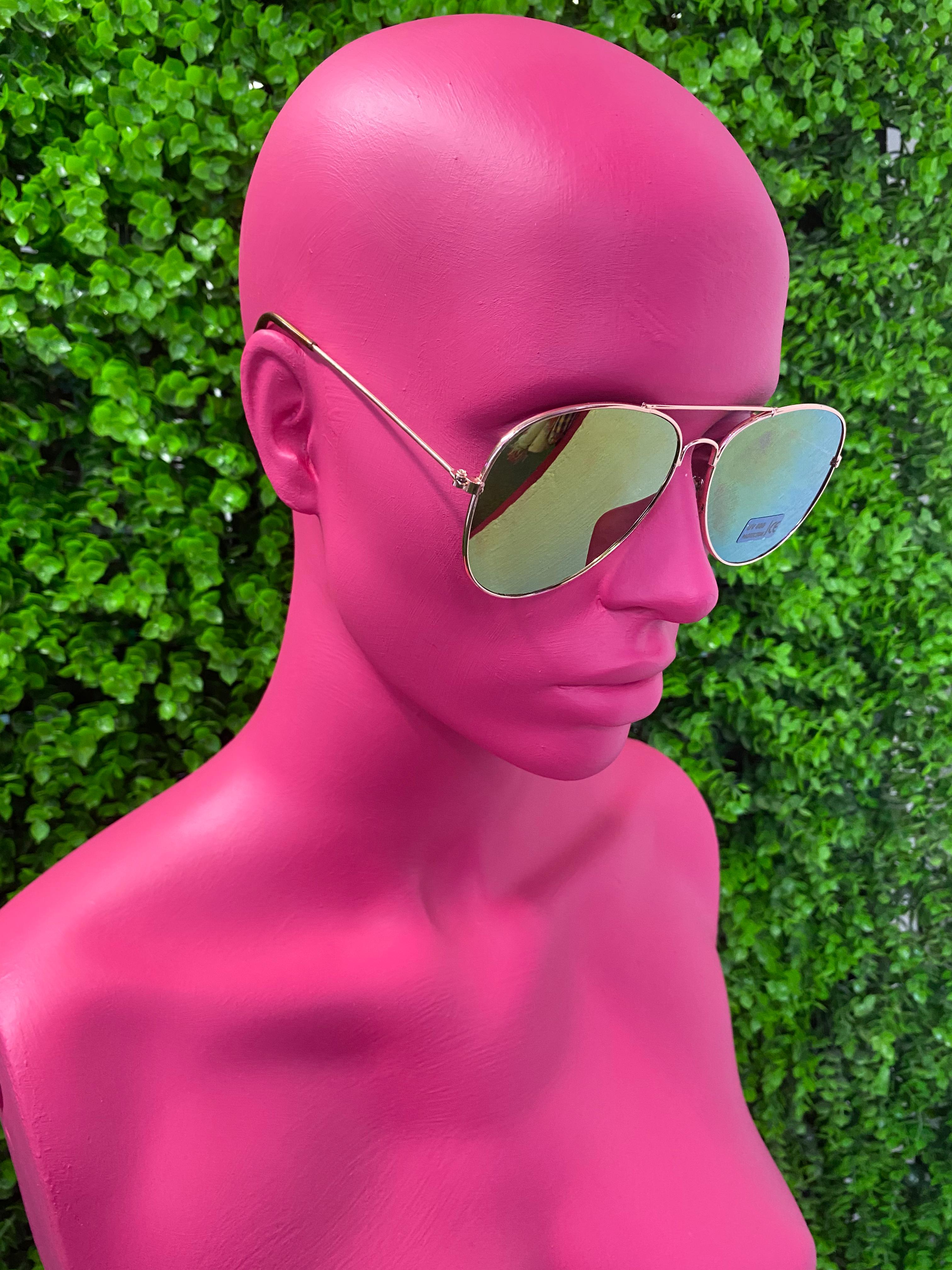 Gold Aviator Sunglasses