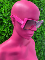 Mauve Oversized Square Sunglasses