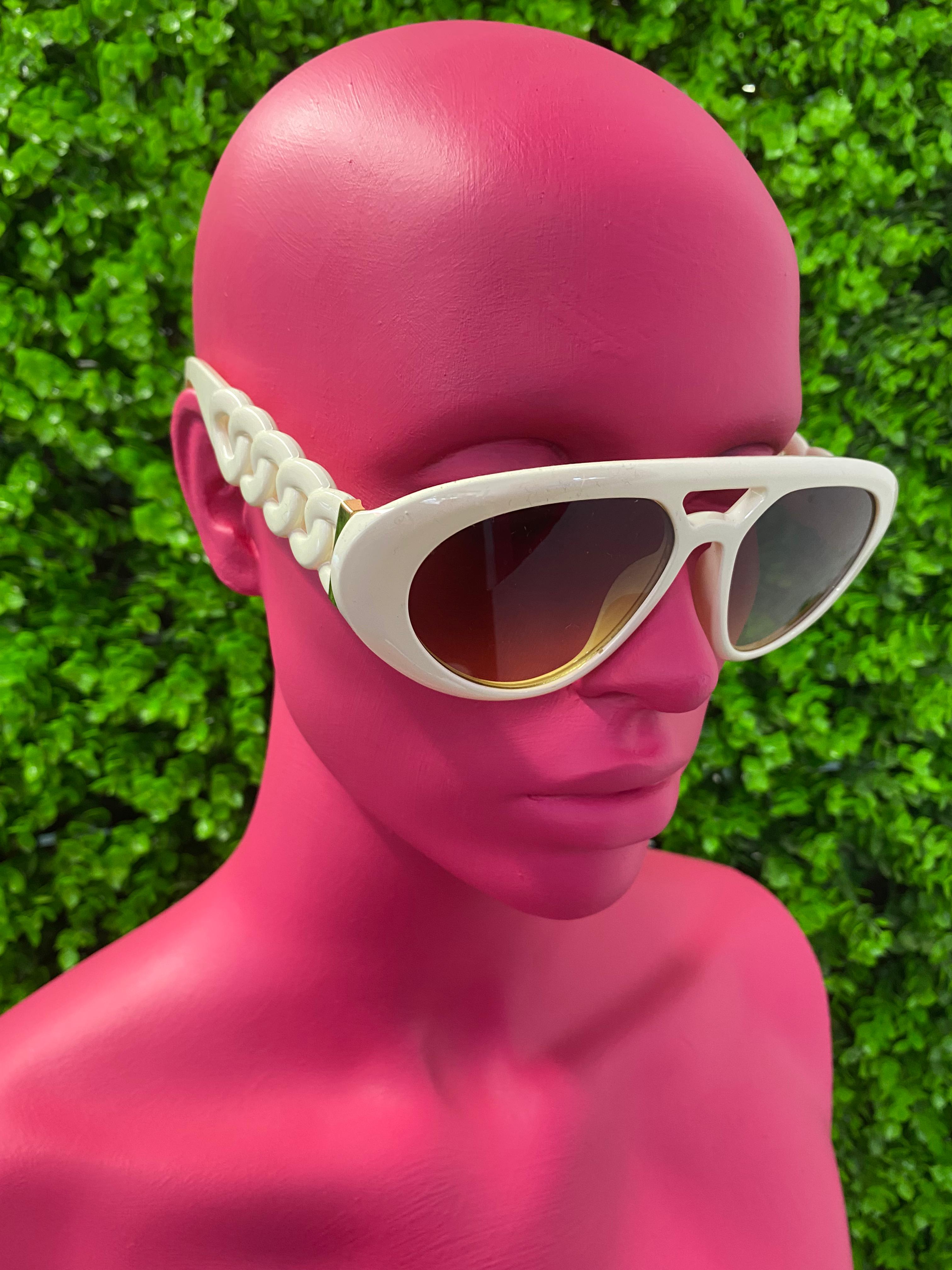 Ivory Side-Chain Cat-Eye Sunglasses