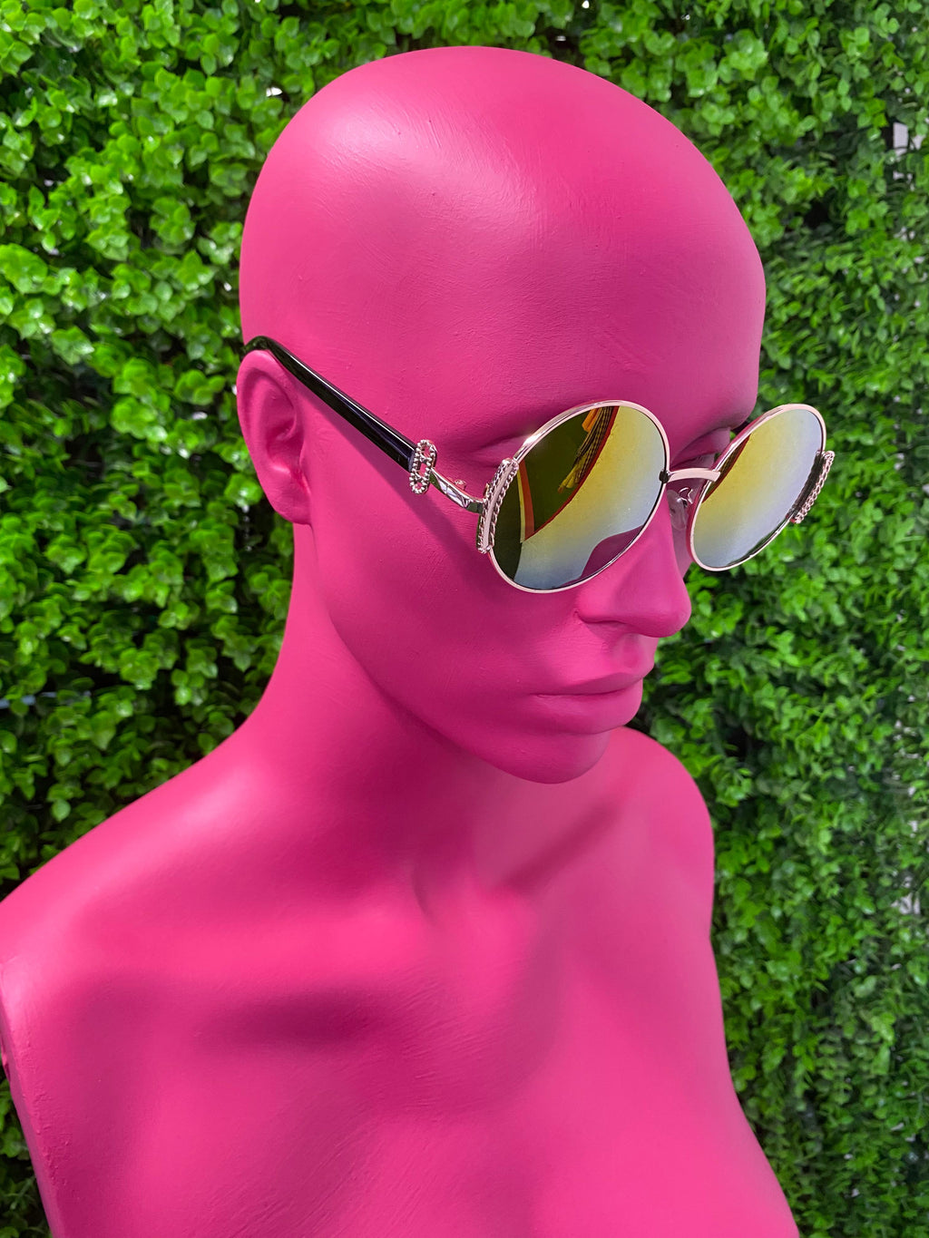 Gold Round Mirror Sunglasses