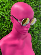 Gold Round Mirror Sunglasses