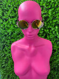 Gold Round Mirror Sunglasses