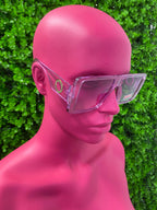 Clear Oversized Square Sunglasses