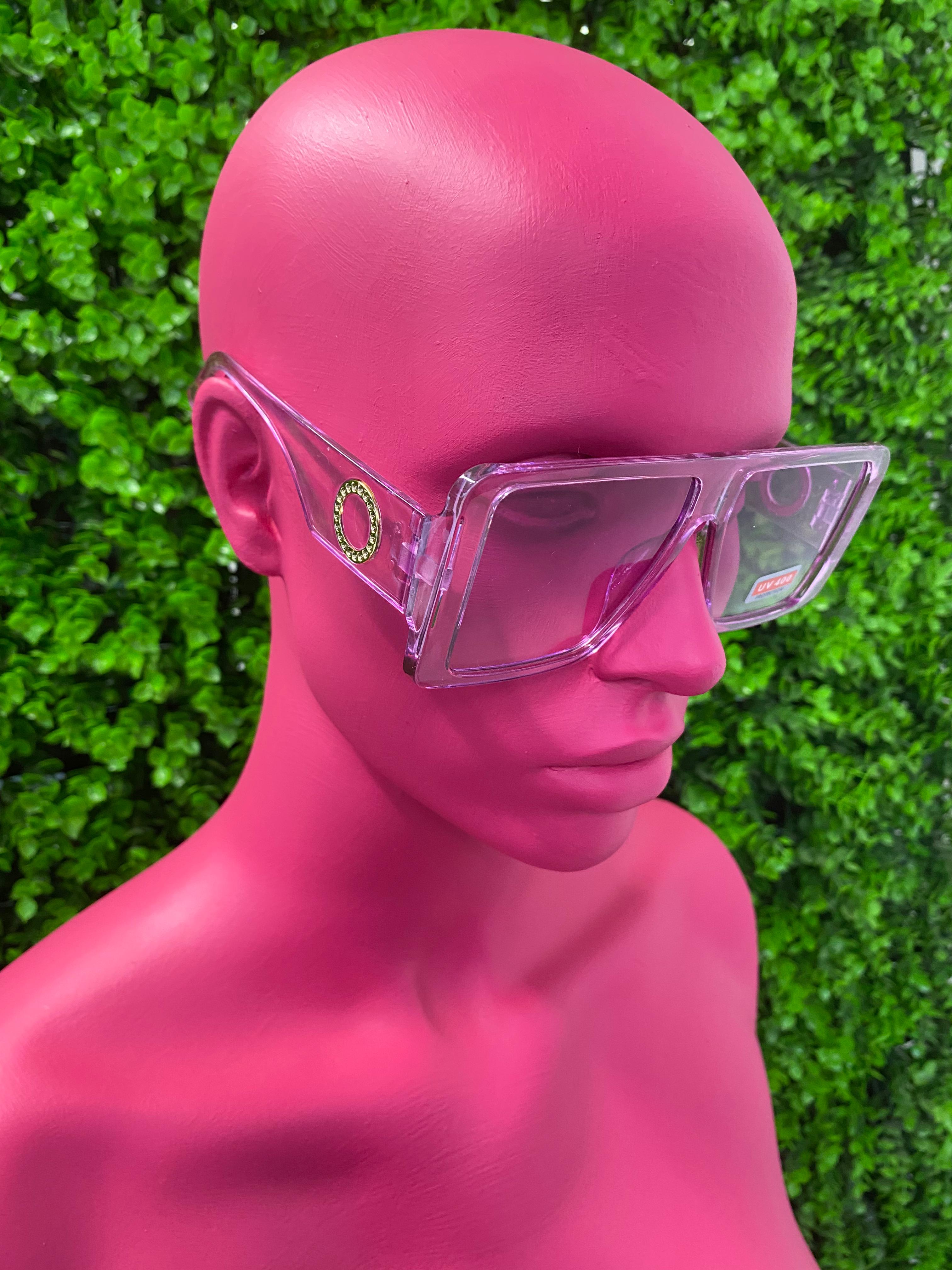 Clear Oversized Square Sunglasses