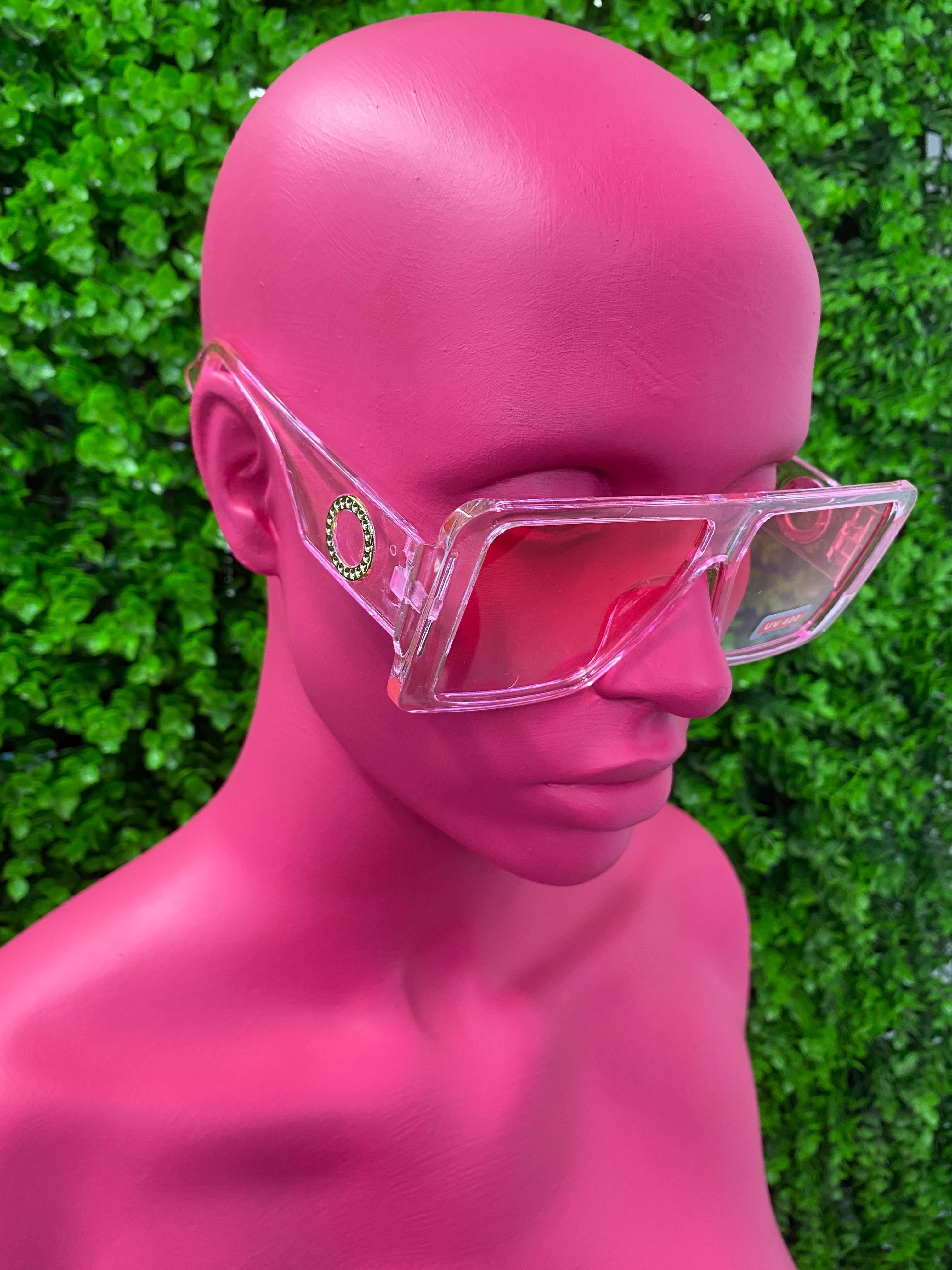Peach Shield Sunglasses