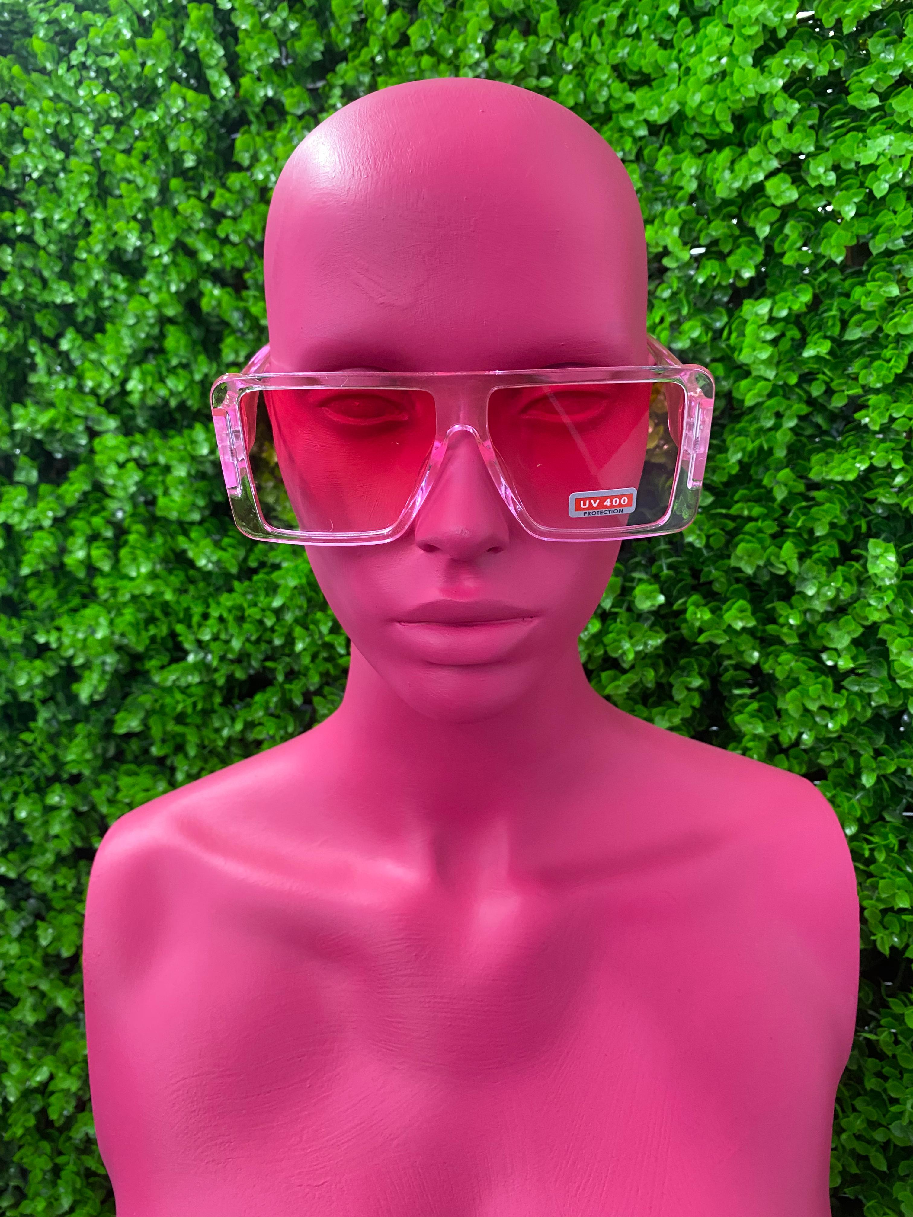 Peach Shield Sunglasses