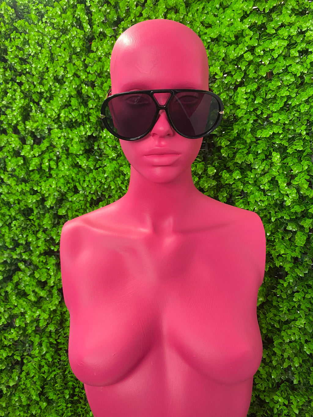 Black Oversized Shield Sunglasses