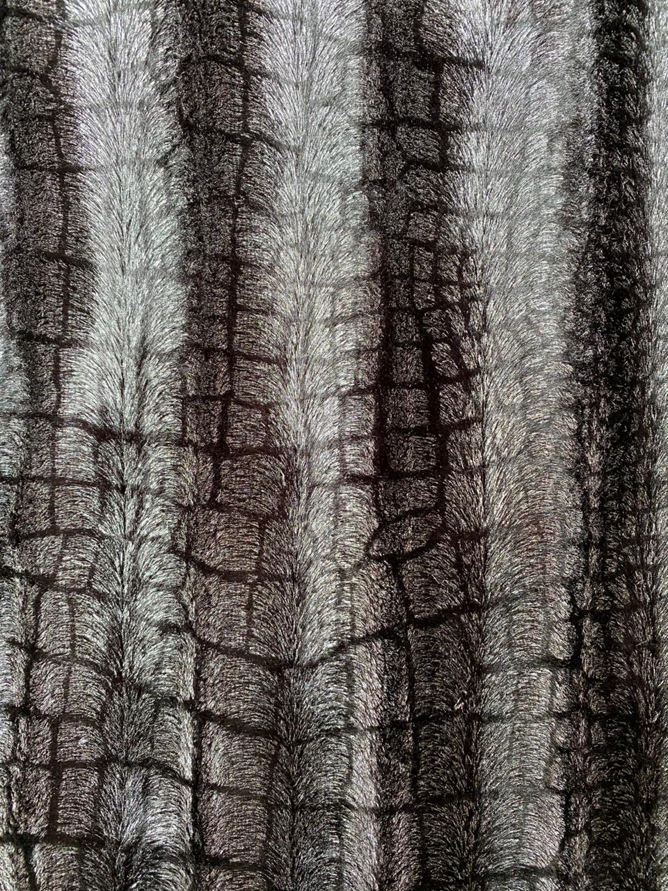 Black Textured Evening Shrug with Purple Lining
