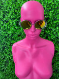 Gold Round Mirror Sunglasses