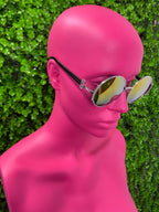 Gold Round Mirror Sunglasses